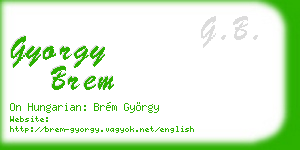 gyorgy brem business card