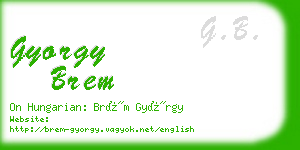 gyorgy brem business card